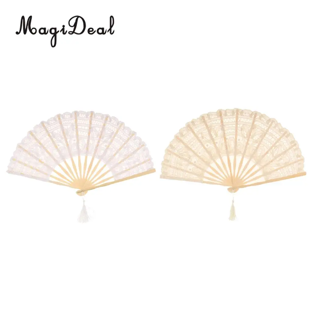 Classic Chinese Style Foldable Lace Fan Wedding Ceremony Photo Props Bridesmaid Gift