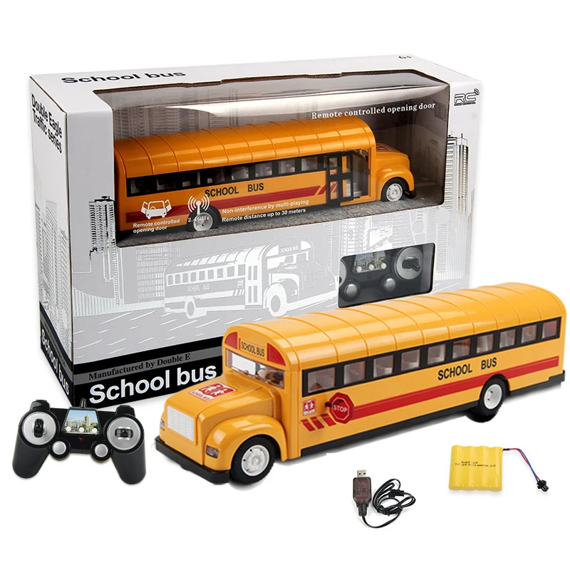 Simulation Remote Control School Bus 2 4G Radio RC Car Toys for Children Model Electric RC