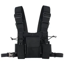 Radio Chest Harness Chest Front Pack Pouch Holster Vest Rig Carry Cade for Two Way Radio
