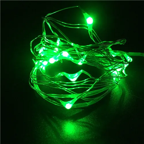 2 м светодио дный светодиодная гирлянда медная проволока Corker String Fairy Lights для стеклянного ремесла бутылка год/Рождество/валентинки Свадебные украшения Ra - Испускаемый цвет: Зеленый