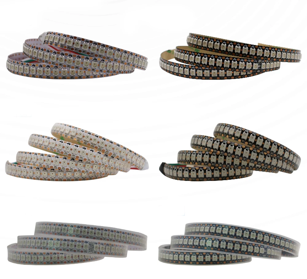 Светодиодная лента ws2812 ws2812b светильник 60 пикс./м 144 RGB WS2812 IC 5050 5 м|Светодиодные
