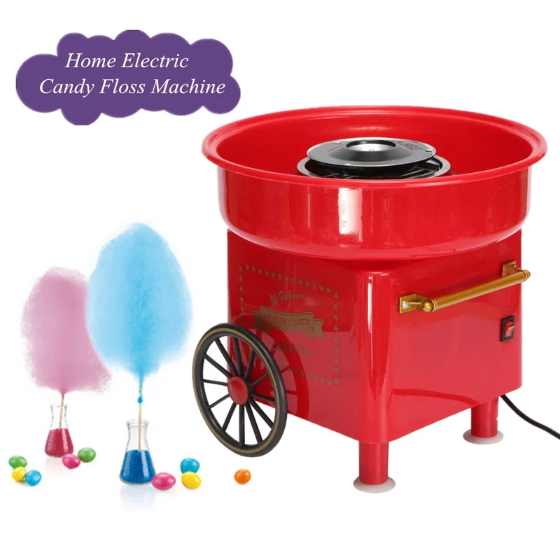 Домашняя мини-машина для изготовления сладких хлопковых конфет DIY, электрическая ретро машина для изготовления сахарных конфет, машина для изготовления хлопковых конфет, коммерческая машина для изготовления хлопковых конфет