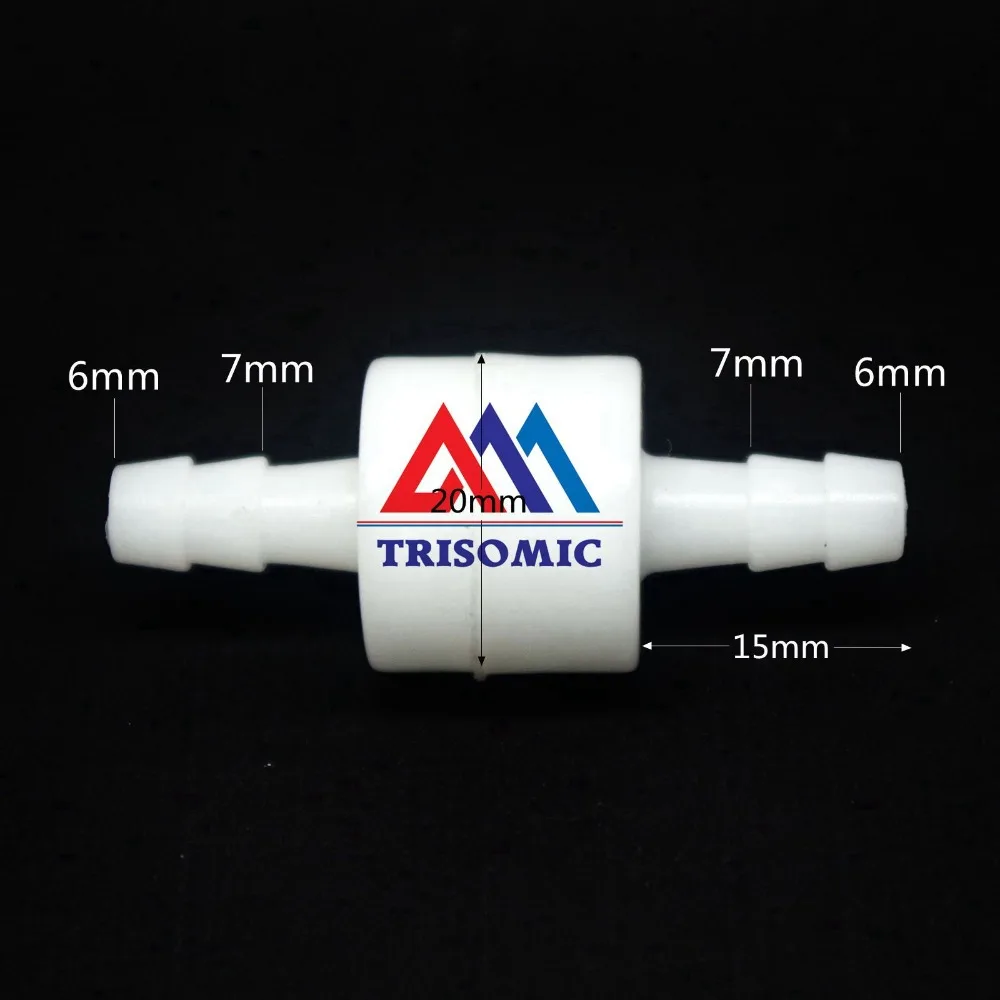 6mm One Way Valve Material POM Non-Return Check valve pressure 0.04MPA-1.0MPA white type acid and alkali resistant | Обустройство