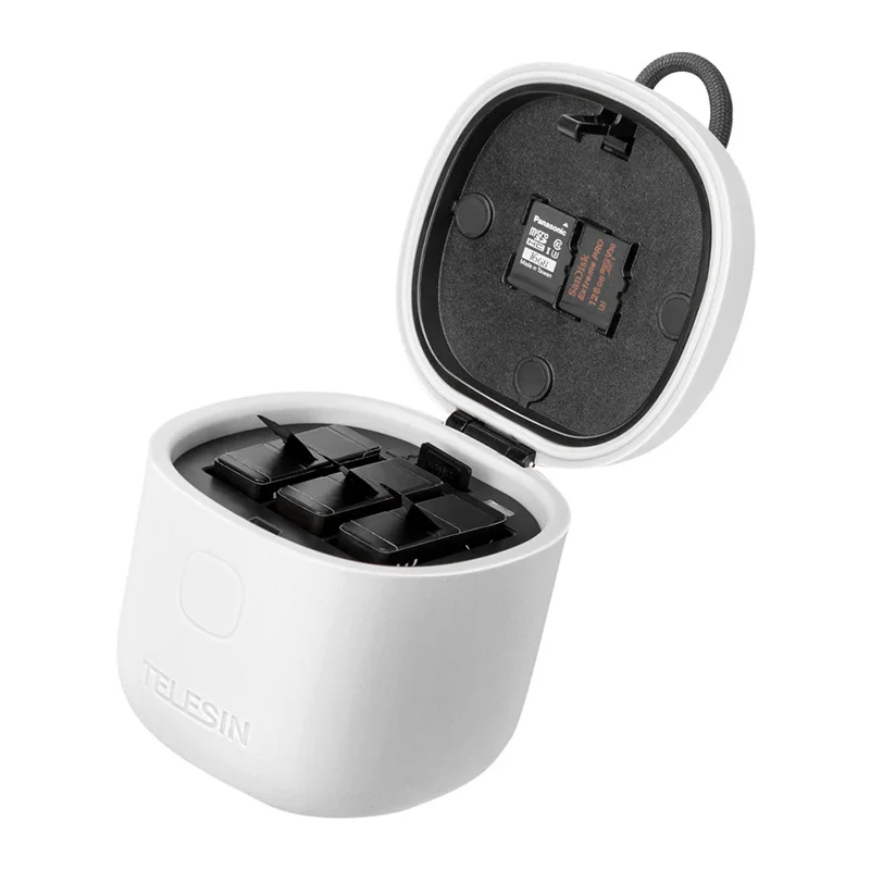 Battery Charger Storage Box Case SD Card Reader and 2 pcs Batteries Set For GoPro Hero 7 Black Hero 5 6 Action Camera Accessories  (4)
