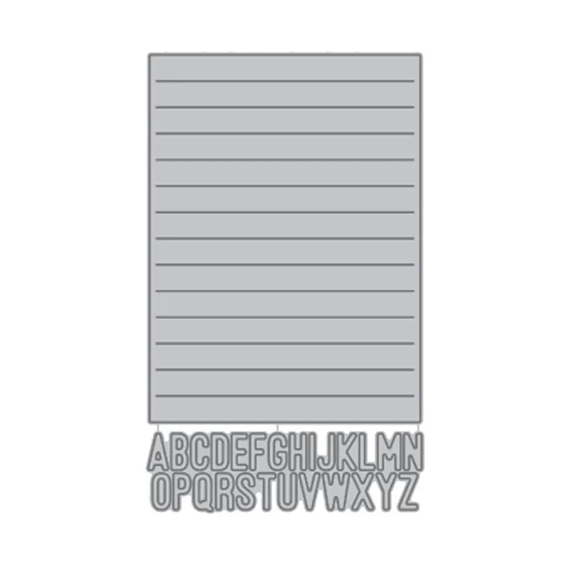 

GJCrafts Stripe Background Metal Cutting Dies Letter ABC Dies Crafts Card Dies Embossing Stencil Christmas New Arrival Diecuts