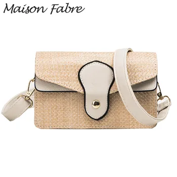 

Maison Fabre Bag women Straw crossbody bag solid girls Wild simple single shoulder small square bag 2019 summer Ladies handbags