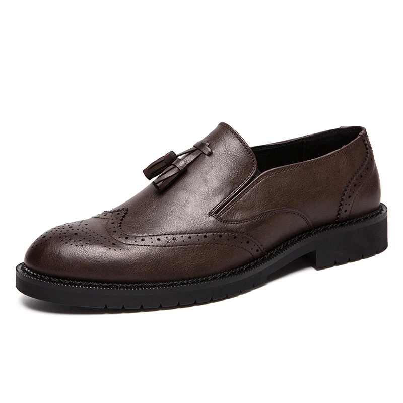 tassel mens vintage shoes italian brand genuine leather formal business wedding handmade male footwear brogue oxfords for men (1)
