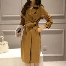 Новое зимнее пальто леди Двубортный пиджак удлиненный утолщенный искусственная замша, верхняя одежда