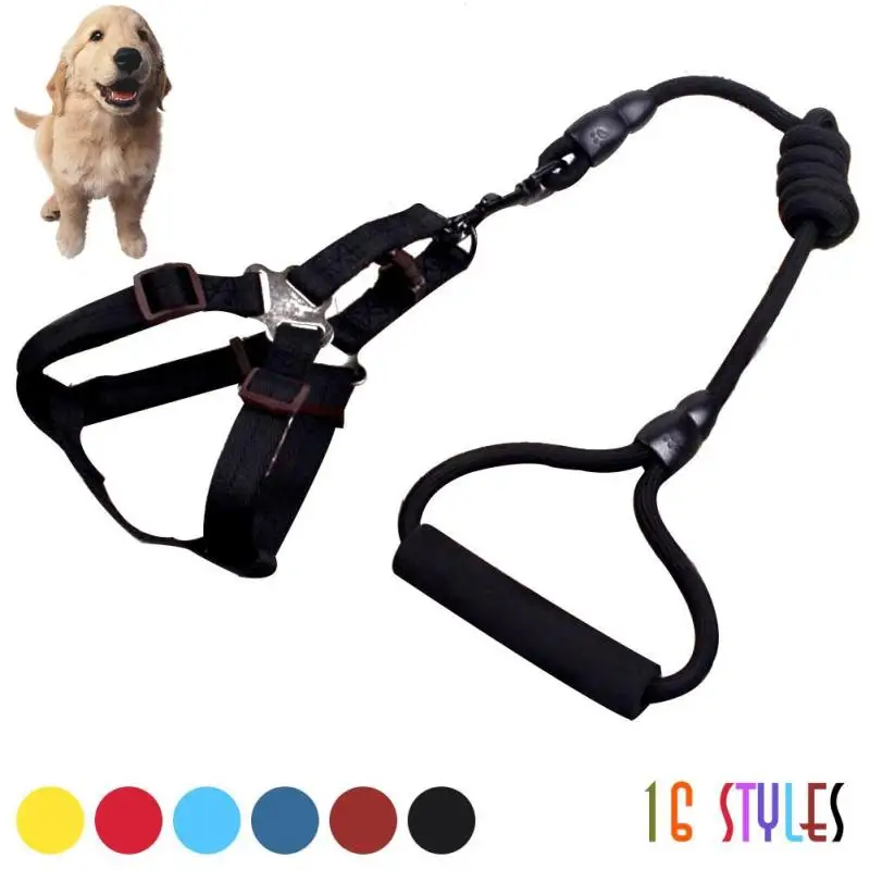 Nylon Dog Leashes Pet Walking Strap Belt Collar For Dogs Trap Traction