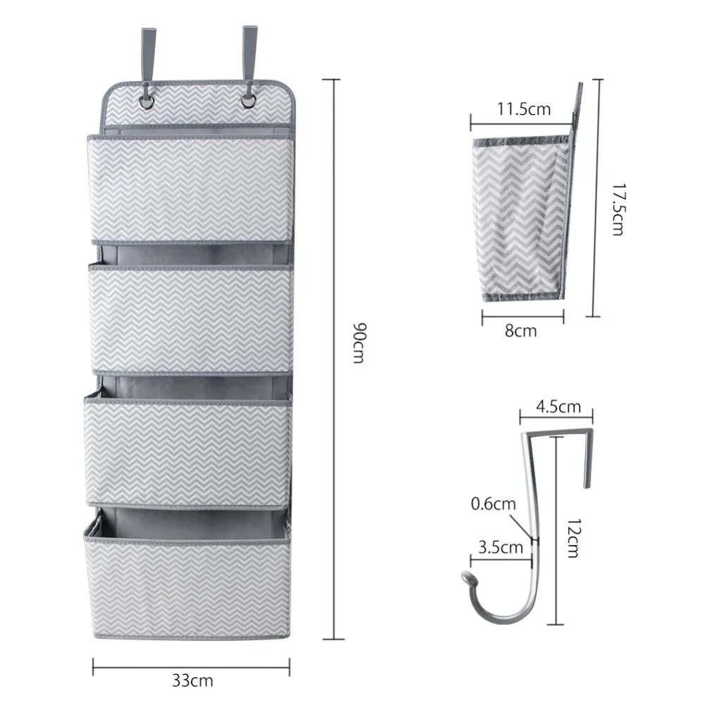 Высокое качество 4 кармана Дверь задняя стенка прикроватный шкаф висячая сумка для хранения Органайзер для мелочей нижнее белье игрушки