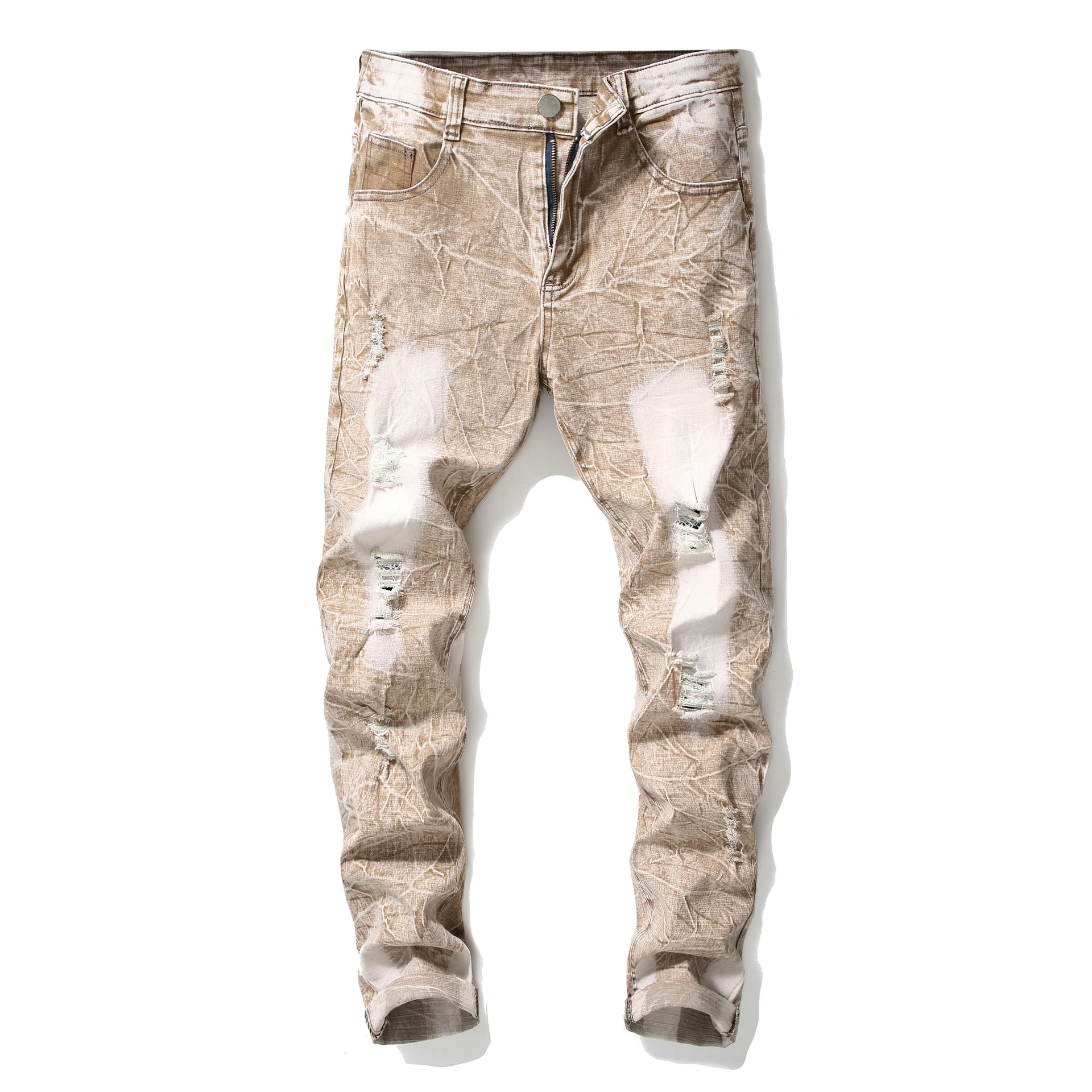 Khaki denim trousers Clearance