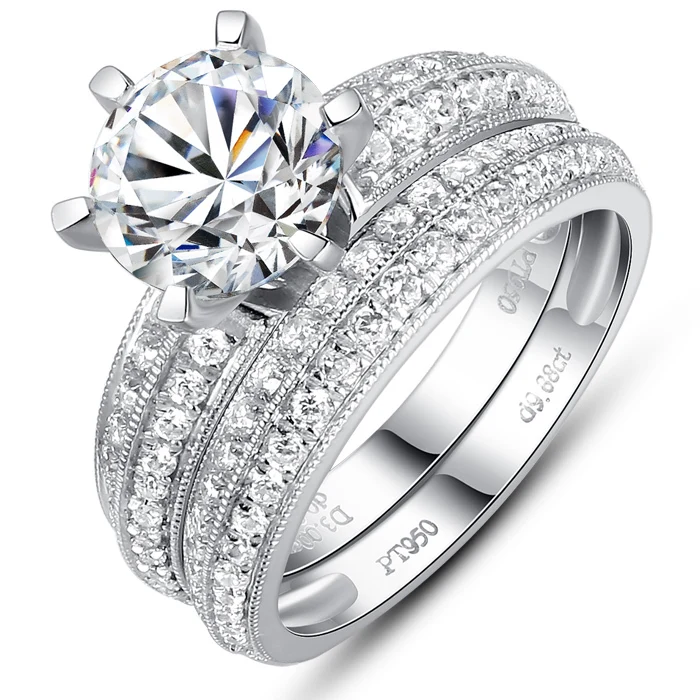 aliexpresscom buy luxury simulated diamond 2 ct engagement rings wedding bridal jewelry engagement ring sets fine pure silver ring set jewellery from - Luxury Wedding Rings aliexpresscom buy luxury simulated diamond 2 ct engagement rings wedding bridal jewelry engagement ring sets fine pure silver ring set jewellery from - Luxury Wedding Rings