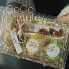 Cocostyles пользовательские пустой lucid пустой продолговатые золото, гравировка акриловая с двумя коробка конфет Для свадебной вечеринки события подарочная коробка