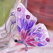 Kawaii Bonito Borboleta Broche Para Mulher Da Marca Brilhante Grandes Broches de Casamento Acessórios Esmalte De Unhas Esmalte Agradável Broches