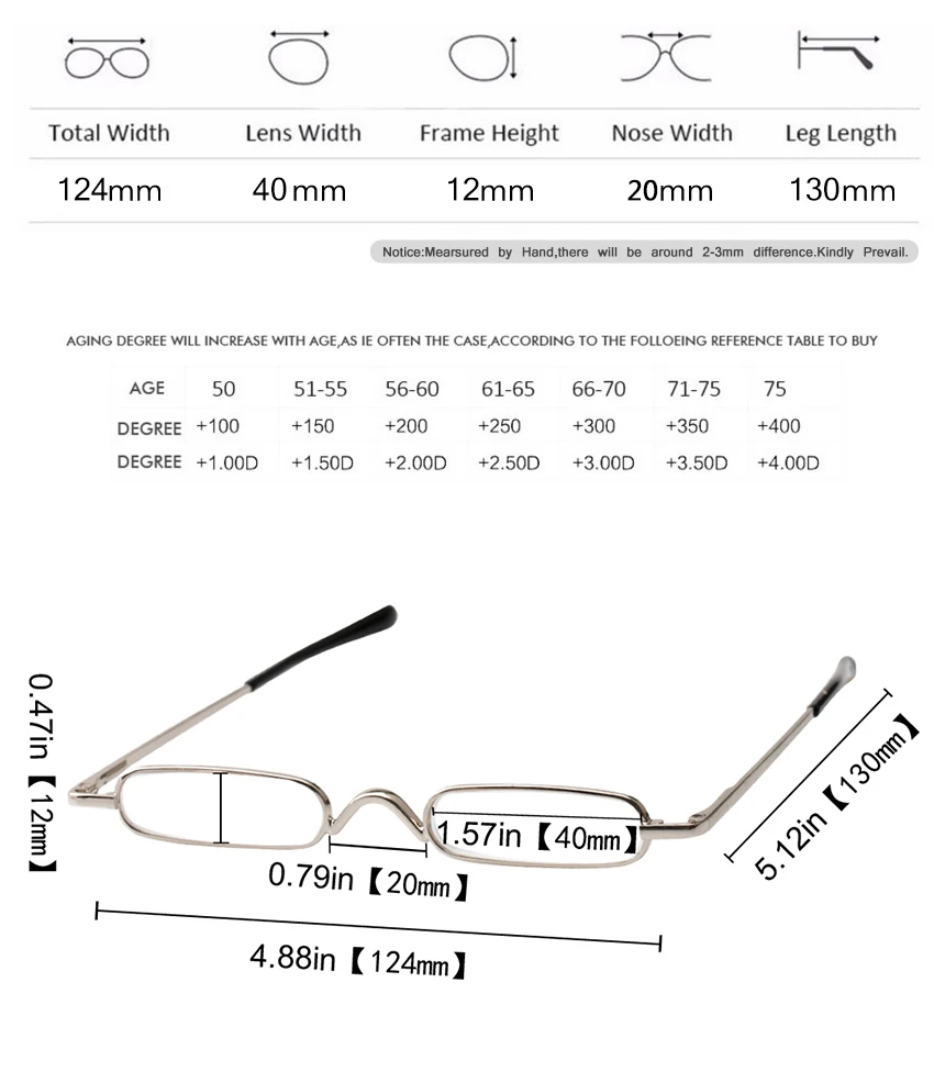 SOOLALA мини тонкий компактный ридер очки для чтения женщин и мужчин дешевые карманные очки для чтения с ручкой клип туба чехол+ от 1,0 до 3,5