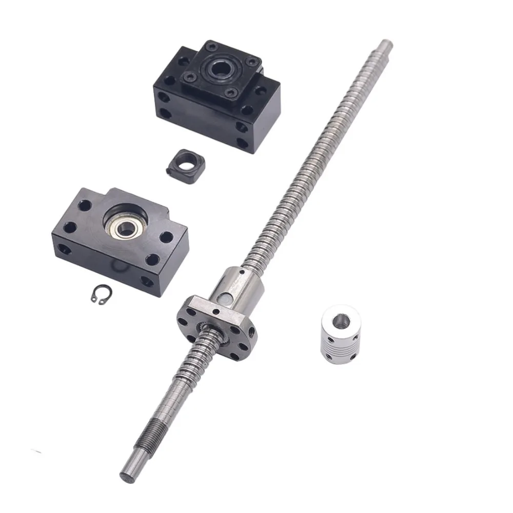 SFU1204 L900mm rolled ball screw C7 with 1204 flange single ball nut for CNC par