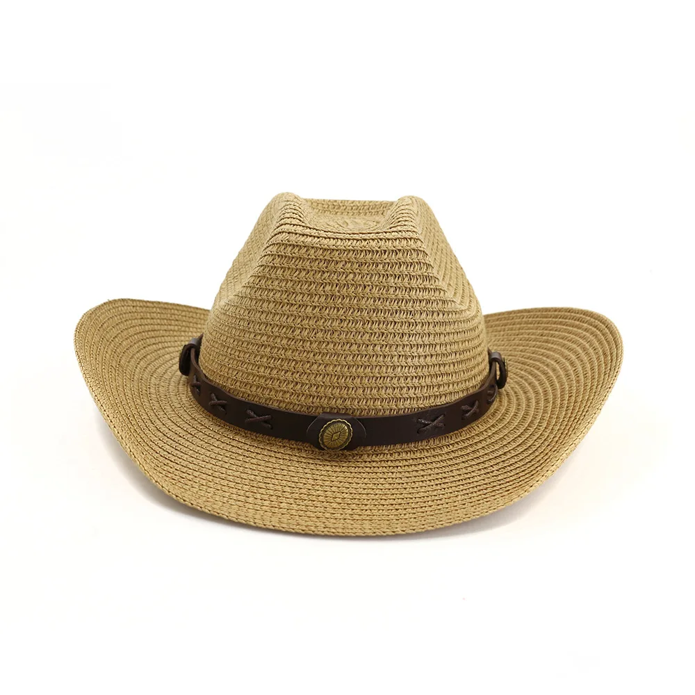 BUTTERMERE Hat Cowboy Mens Panama Hat Summer Beach Straw Hat Black Women Casual Hat New Arrival Cowboy Cap