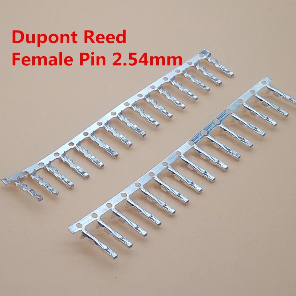 

200Pcs Dupont Reed Female Crimp Pin Jumper Terminal Connector Terminal Metal 2.54mm