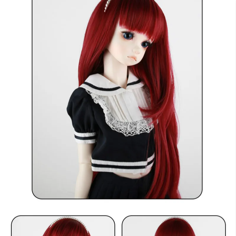 2018 новые куклы аксессуары Подходит 1/3 1/4 1/6 Bjd Sd парики ретро длинные волосы прямые