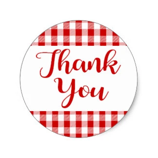 Download 3 8m Gingham Thank You Red And White Check Plaid Classic Round Sticker Stickers Thanks Stickers Thank Yousticker Round Aliexpress
