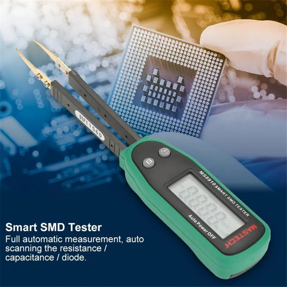 

Original MASTECH Smart SMD Tester Capacitance Meter Multimeter MS8910 3000 counts LCD display, Auto Scanning, Auto Ranging