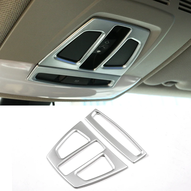 For BMW 1 2 3 4 Series F30 F34 F45 F46 2013-2017 Car Accessories ABS Matte Chrome Roof Reading Lamp Frame Cover Trim 2pcs | Автомобили и