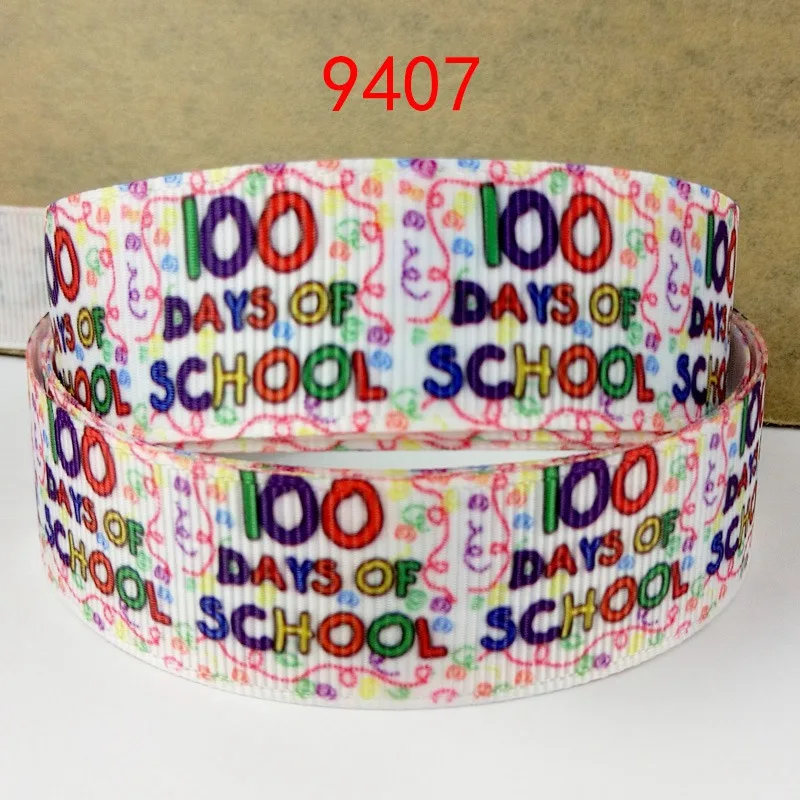 50 ярдов мультфильм напечатанный grosgrain ленты 11635 - Цвет: 9407