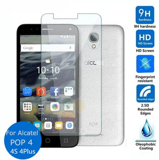 

For Alcatel One Touch POP 4+ / 4 Plus 5.5" Tempered Glass Screen Protector 0.3mm 2.5D 9h Safety Protective Film For POP4+ 4Plus>