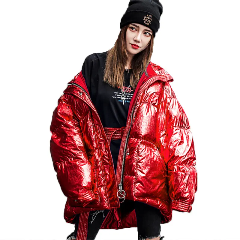 

2019 New Winter Jacket Women Streetwear Fashion Plus Size Thicken Loose Cotton Parka Clothes Hooded Solid Oversize Warm Coat 831