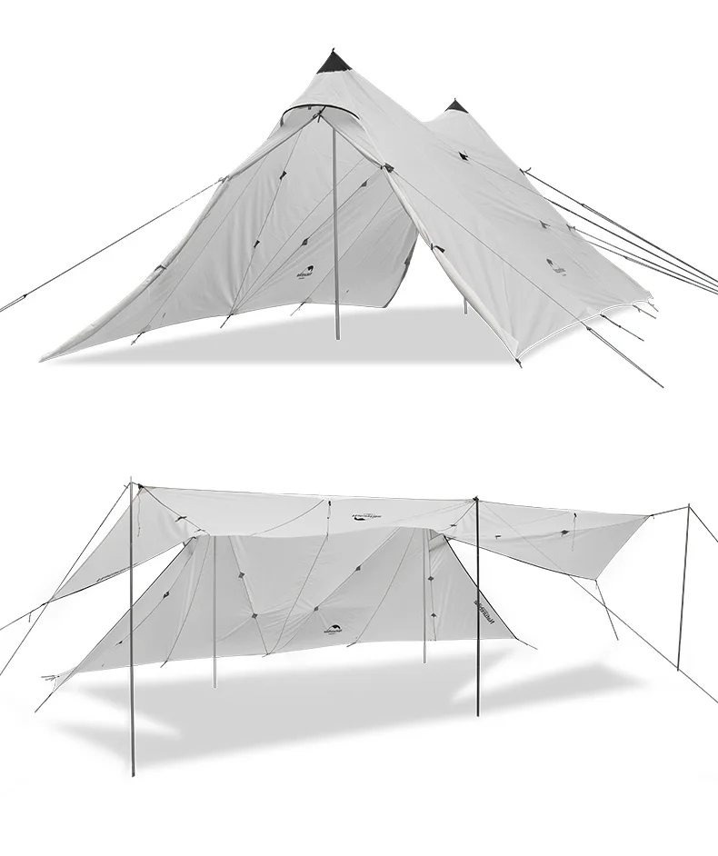 Naturehike Заводская распродажа, супер большой непромокаемый тент для 8 человек, навес, башня, открытый Твин Пикс, палатка, тент