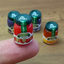 Кукольный домик миниатюра 1:12 игрушечная еда 4 бутылки Варенье Высота 1,5 см SPO710