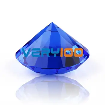 

10pcs New 40mm Blue Crystal Diamonds Shape Paperweight Glass Gem Display Gift Ornament FREE Shipping