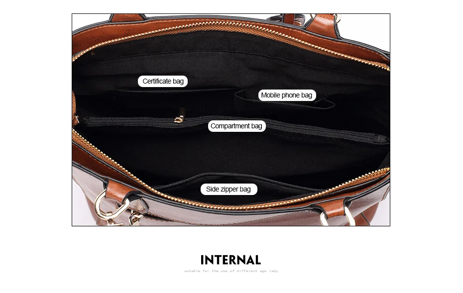 Hjphoebag nova bolsa de ombro feminina retro