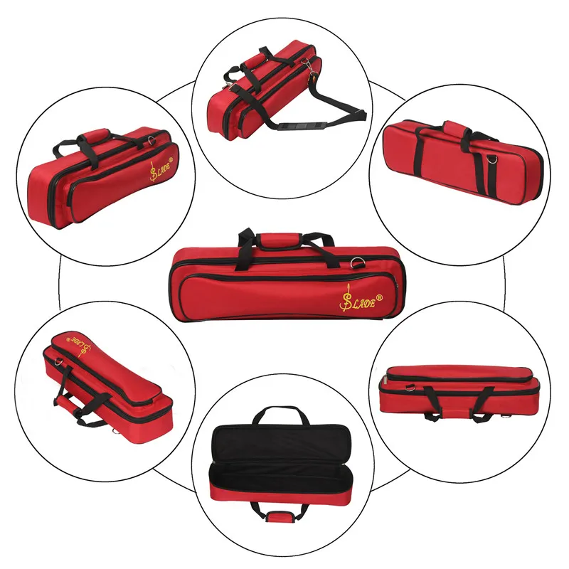 

SLADE Cloth Padded Flute Bag Backpack Soft Case Lightweight with Carry Handle Shoulder Strap Woodwind Instruments Accessories