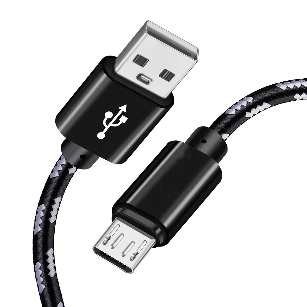2.4A المصغّر usb كابل شاحن مزامنة بيانات كابل سريع لسامسونج Xiaomi هواوي الروبوت سلك Microusb النايلون مزين الهاتف المحمول الكابلات 2.4A المصغّر usb كابل شاحن مزامنة بيانات كابل سريع لسامسونج Xiaomi هواوي الروبوت سلك Microusb النايلون مزين الهاتف المحمول الكابلات