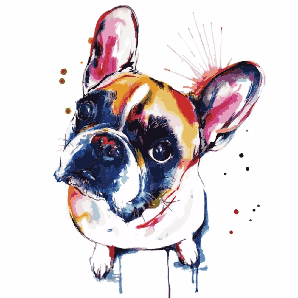 

Dog Iron On Patch DIY Heat Transfer Sticker Applique Clothing Fabric T-Shirt Parches Bordados Para Ropa