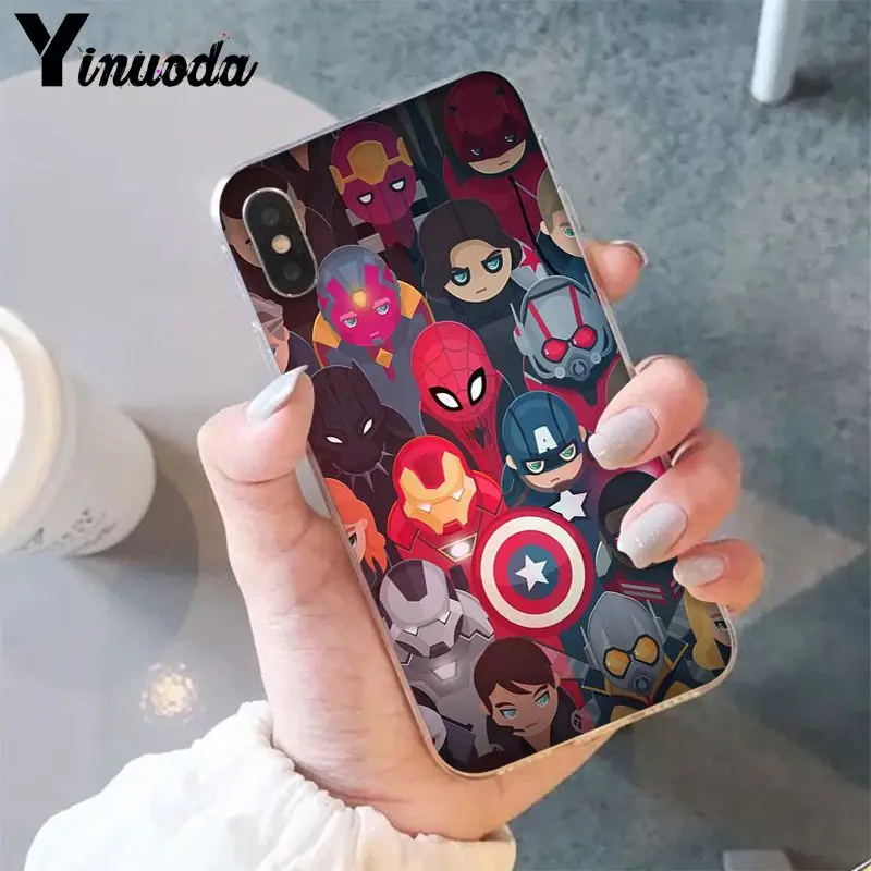 Yinuoda Marvel мстители супергерой комиксы на заказ фото мягкий чехол для телефона для iPhone 6S 6plus 7plus 8 8Plus X Xs MAX 5 5S XR - Цвет: A5