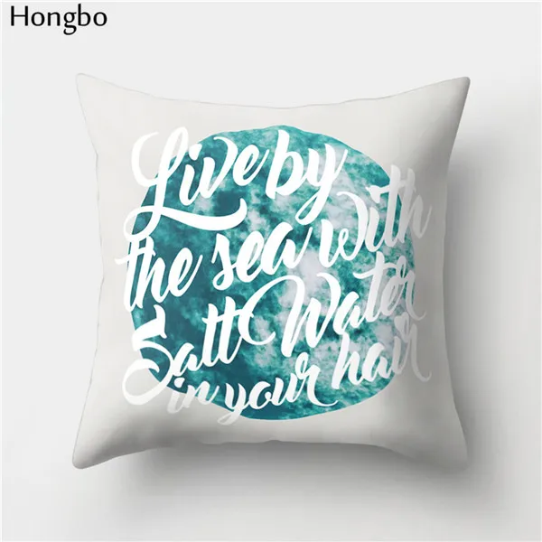 Hongbo 1 шт. наволочка для подушки с морской водой, украшения для дома, декоративная подушка, чехол для дивана автомобиля - Цвет: 15
