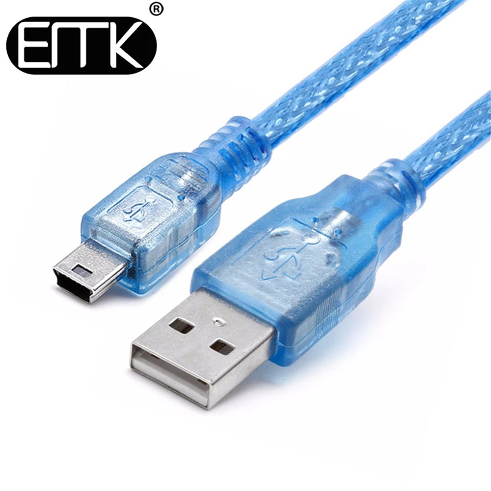 

EMK 3m 5P Mini USB Cable 2.0 Mini USB Charging Cable Male to Male 1.5m Fast Data Charger Cable For MP3 Mp4 Radiator DVR HDD GPS