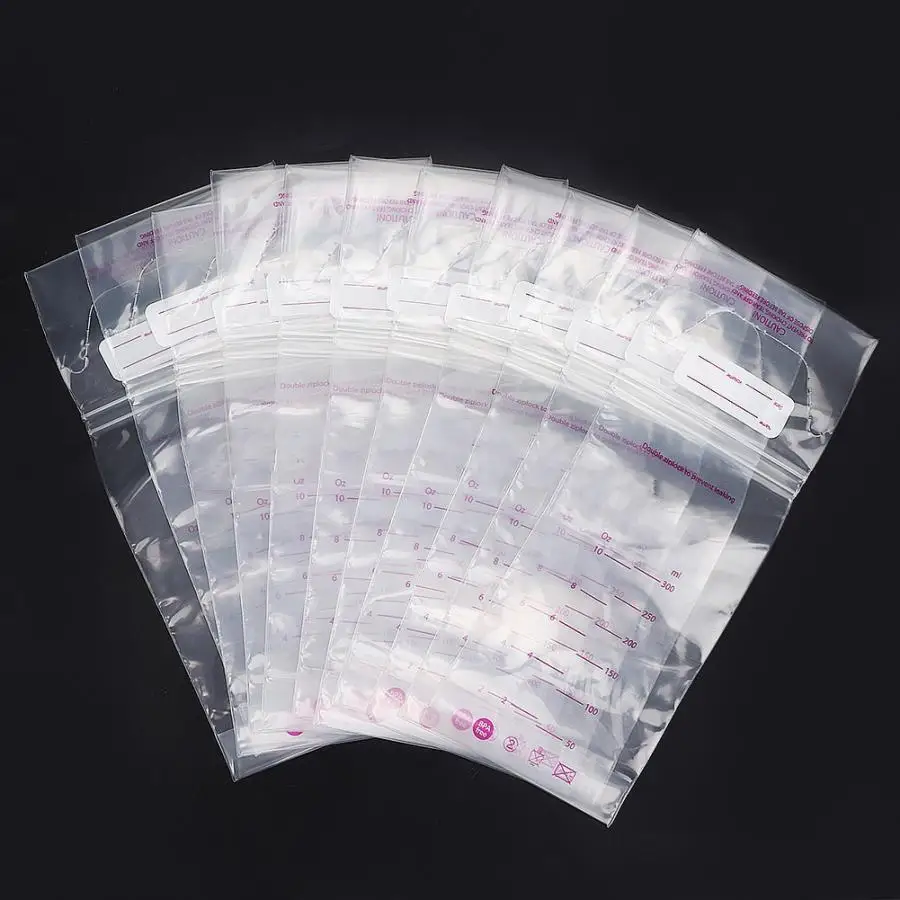 

25/50/100pcs 300ml Baby Breast Milk Storage Bag BPA Free Food Storage Bags Disposable Breast-milk Baby Infant Food Sealed Bag