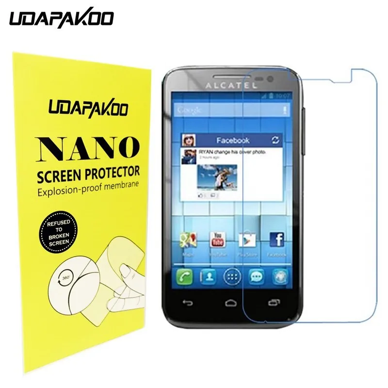 

For Alcatel One Touch M'Pop OT 5020 Snap OT pop D3 C1 Idol 2 Mini Soft Glass film Nano Explosion-proof glass Screen Protector