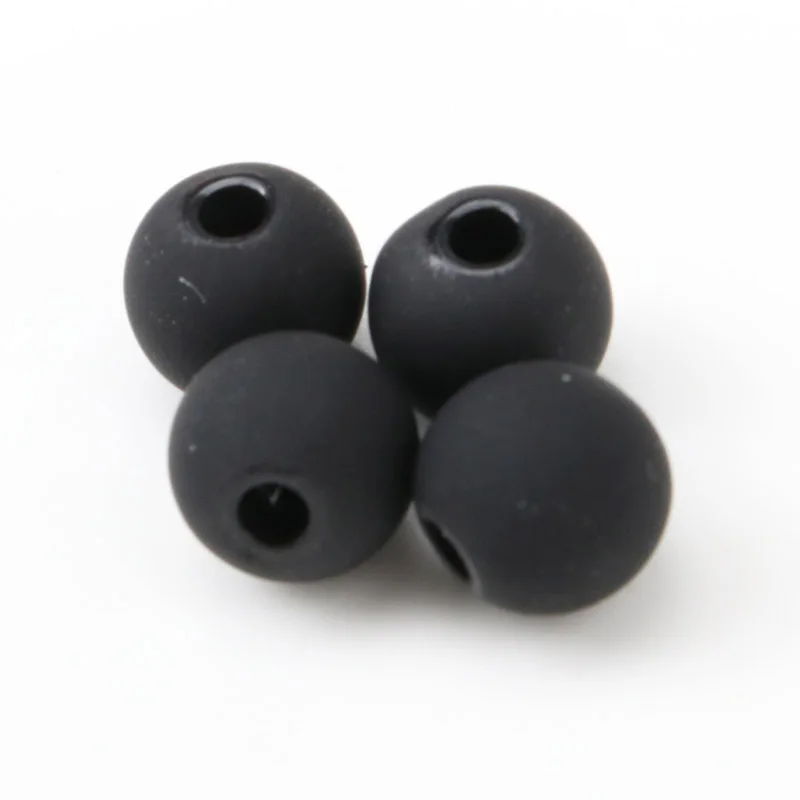 

2018 New Hot Items Wholesale 8mm 100pcs Black Acrylic Ball Beads New Rubber Frosted Spacer Round beads For Jewelry Making KL61
