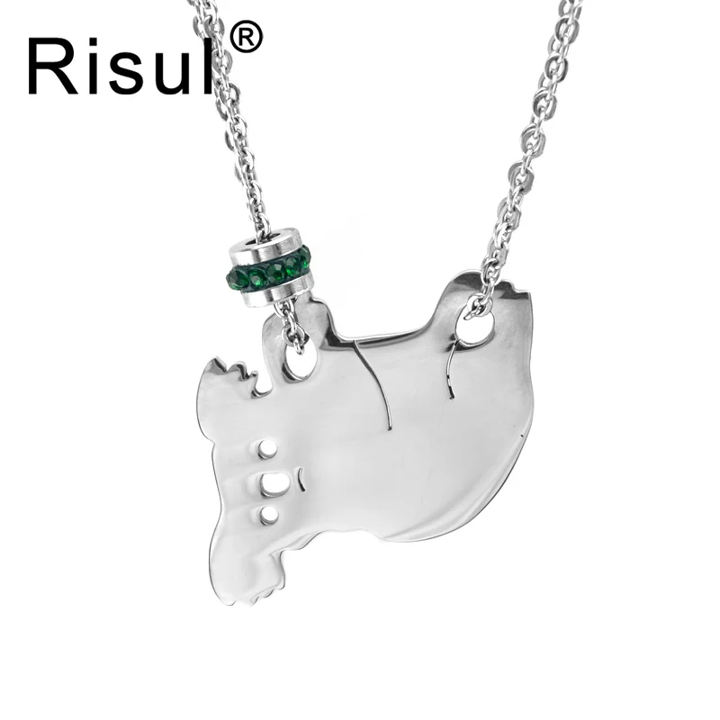 

Risul koala birth stone women Choker necklace stainless steel lucky charms jewelry rolo chains kolye female gift Necklaces