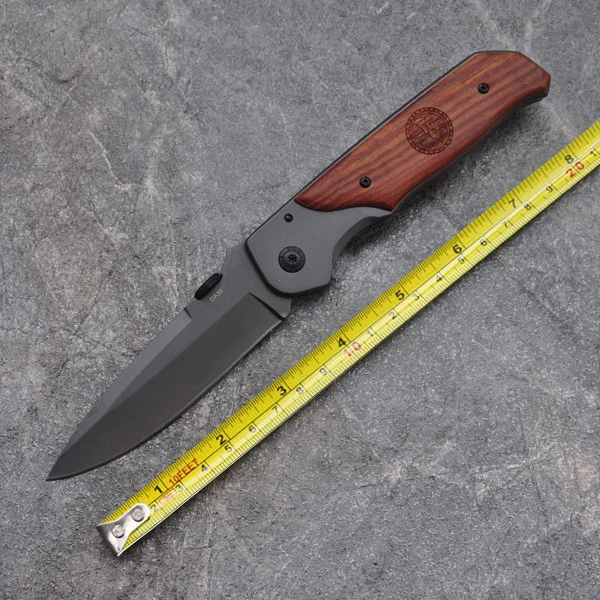 

Hunting Knives [large Molde] Tactical Folding Pocket Knife Steel Blade Titanium Survival Knives Hunting EDC Tool & Wood Handle