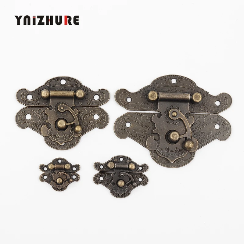 Ynizhure Antique Suitcase Chest Retro Vintage Decorative Latch Wooden