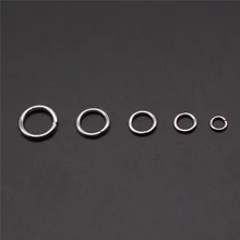 100 шт 3 мм 4 мм 5 мм 6 мм 7 мм кольца из нержавеющей стали и разъемное кольцо для изготовления ювелирных изделий своими руками