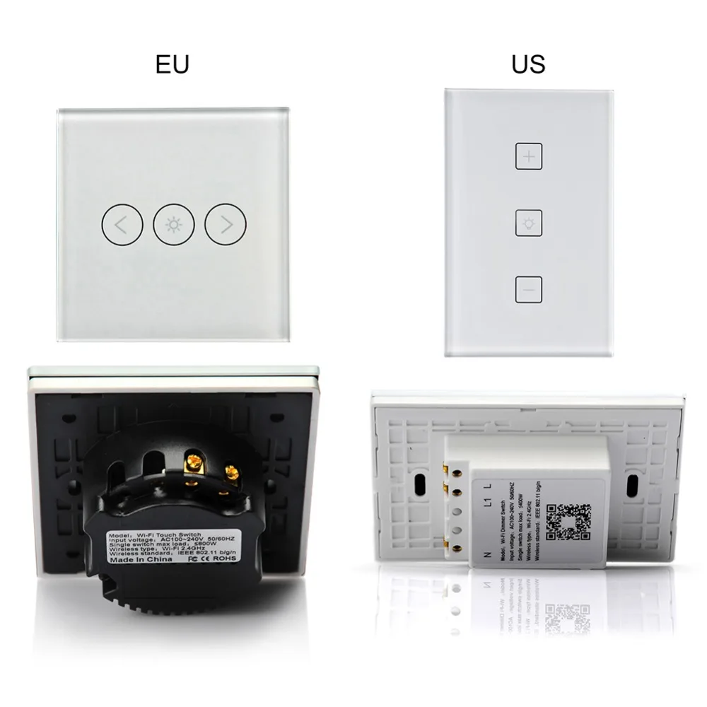 Умное затемнение панель Переключатель AC 110 V-240 V 50 HZ/60 HZ EU/US для Alexa и Google Home «умное» Голосовое управление