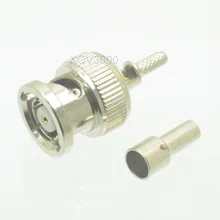 1pce Conector RP * BNC macho pino jack crimp para RG174 RG316 LMR100 RF COAXIAL
