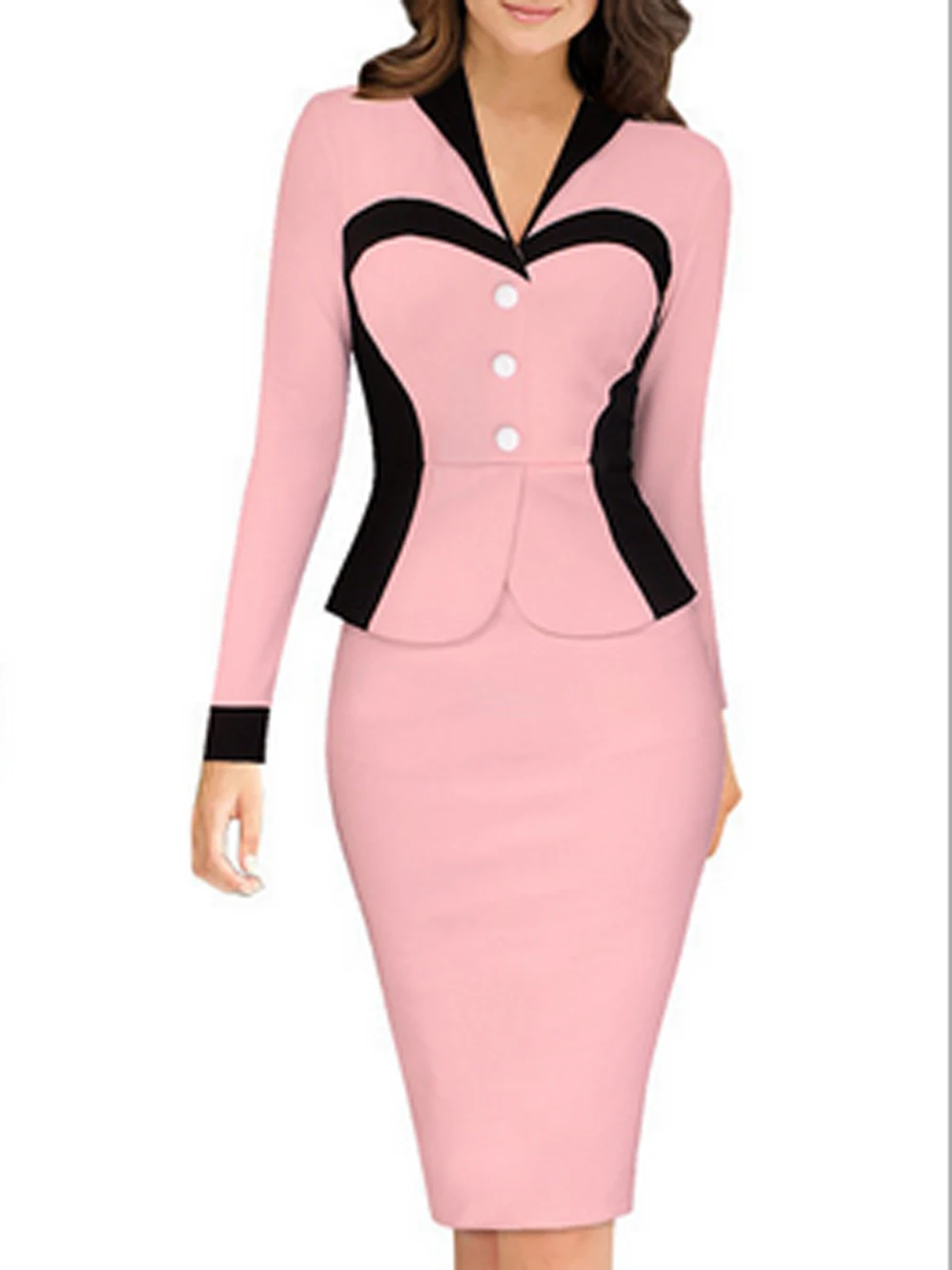 Buy Plus Size Women One Piece Outfits Long Sleeve V