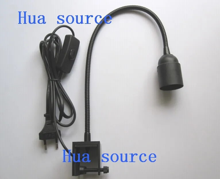 

4pcs free shipping DIY Aquarium clamp E27 lamp holder 360degrees gooseneck clamp lamp bracket light Stent light fixtures